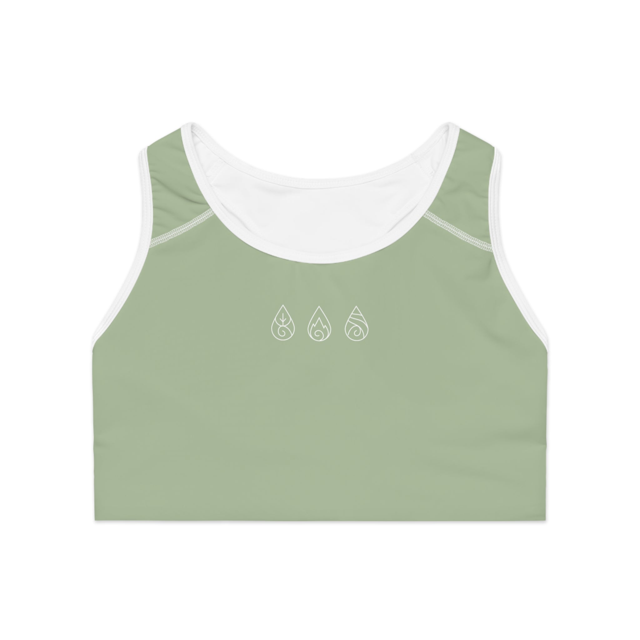 Yoga Sports Bra | Breathable & Supportive Ayurvedic Activewear - Sage Green