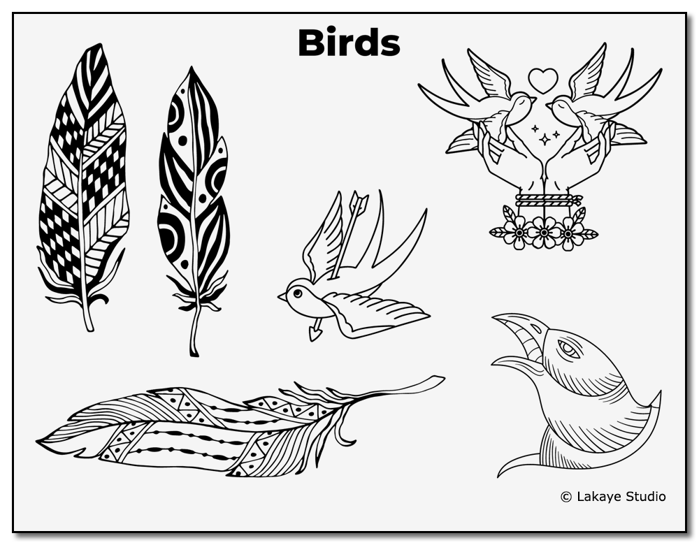 Printable Bird Stencil Designs